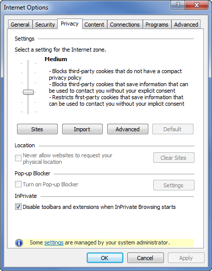 A screenshot of the Internet Explorer setup.